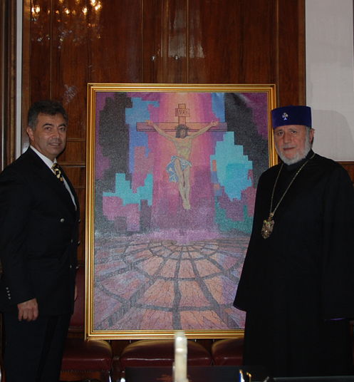 His Holiness Karekin II and Garo, Etchmiadzin Museum