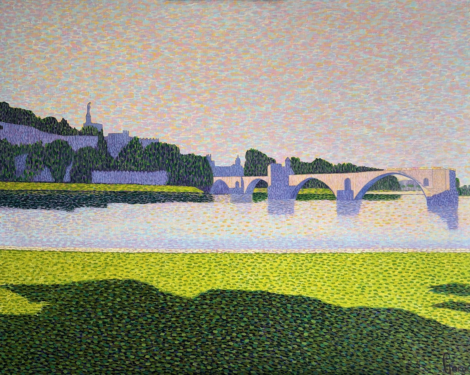 Avignon bridge over the river