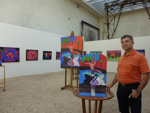 Garo during the exhibition at the Orangerie of the French Senate